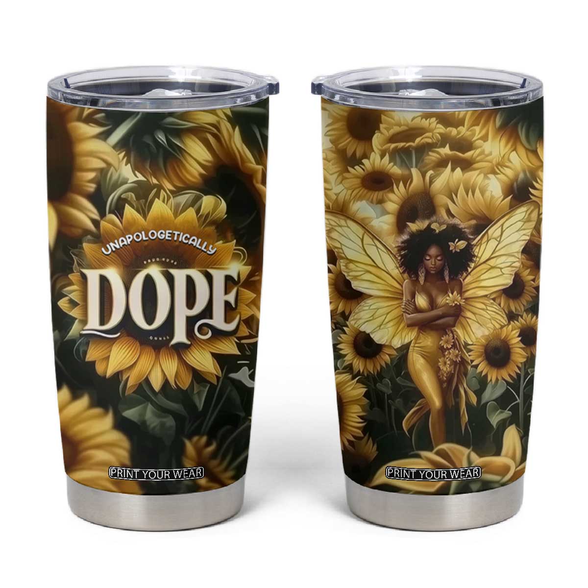Black Women Tumbler Cup Unapologetically Dope Pretty Melanin Pride TB09
