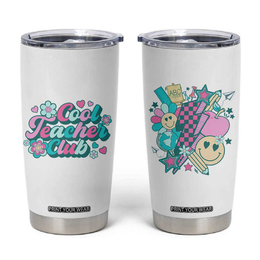 Cool Teacher Club Retro Groovy Tumbler Cup TB09