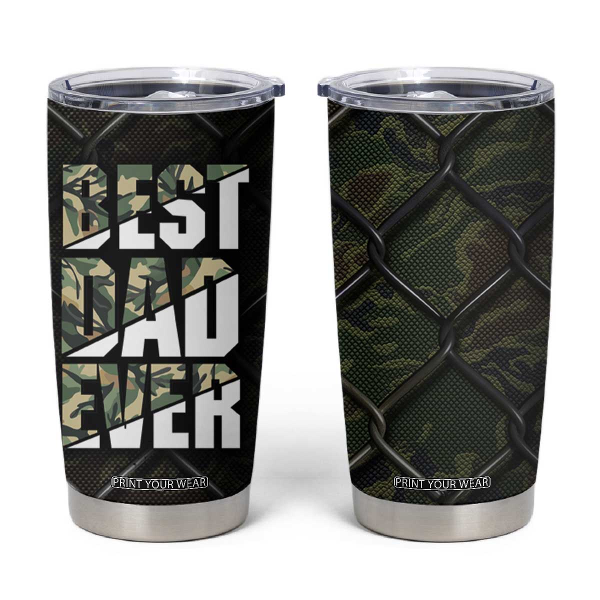 Best Dad Ever Camo Tumbler Cup TB09