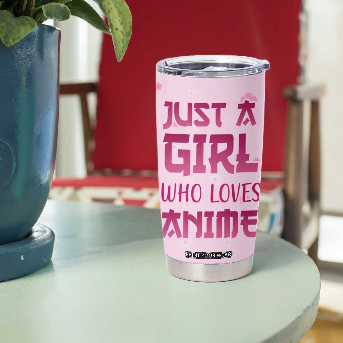 Anime Lover Gifts for Girls Tumbler Cup Just A Girl Who Loves Anime TB09