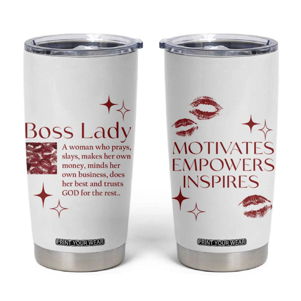 Best Boss Gifts for Women Tumbler Cup Boss Lady Definition Motivates Empowers Inspires TB09