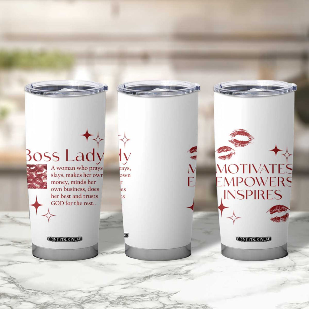 Best Boss Gifts for Women Tumbler Cup Boss Lady Definition Motivates Empowers Inspires TB09