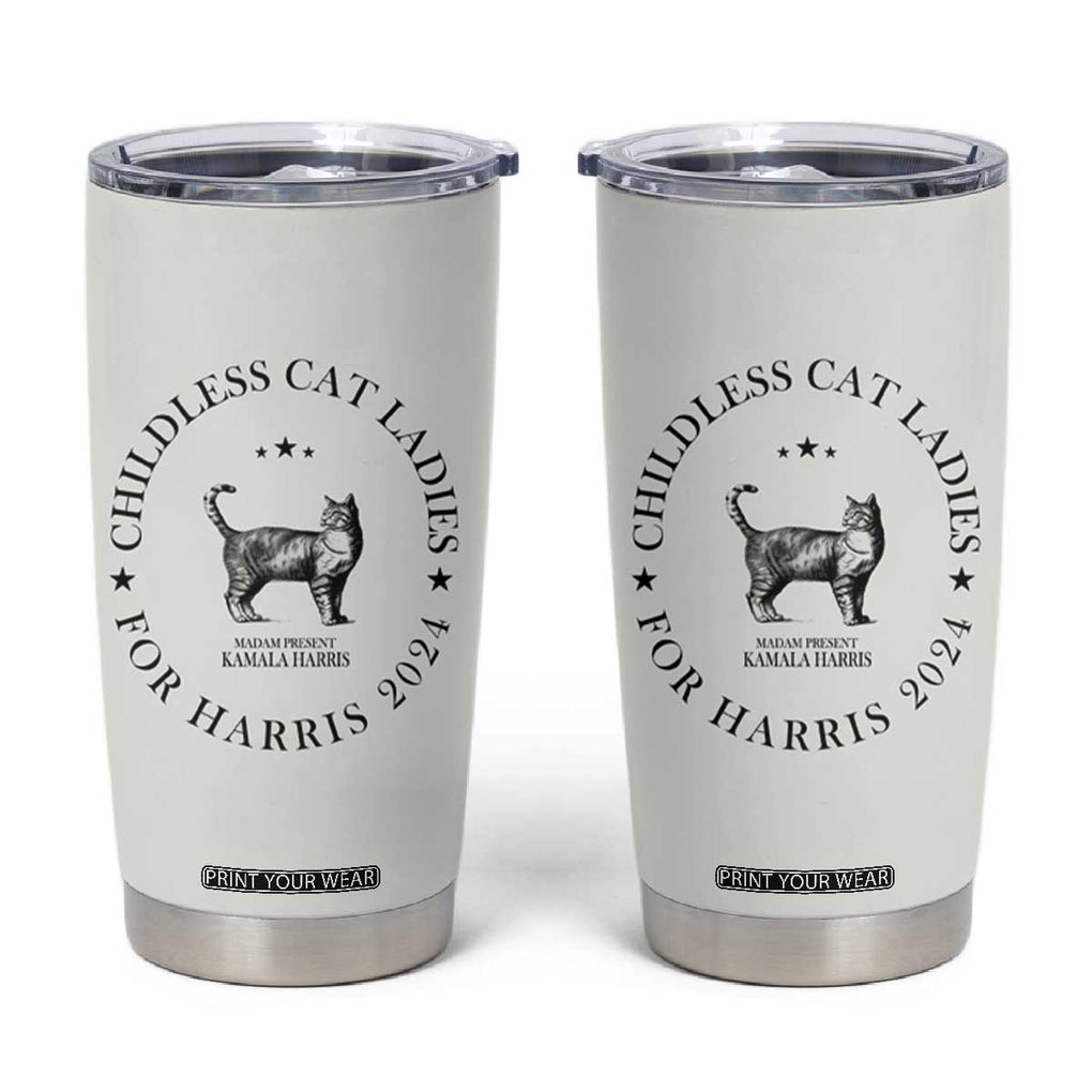 Childless Cat Ladies For Kamala Harris 2024 Tumbler Cup Cat Gifts TB10