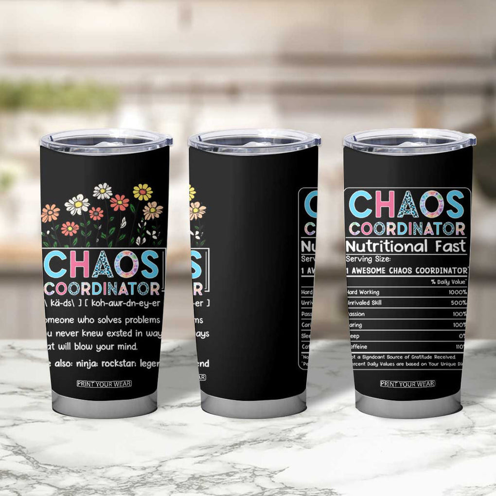 Chaos Coordinator Tumbler Cup Thank You Gift Christmas Gifts for Colleague Coworker Travel Mug TB10
