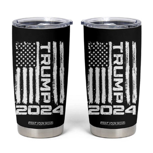 American President Election Tumbler Cup Trump 2024 American Flag TB10