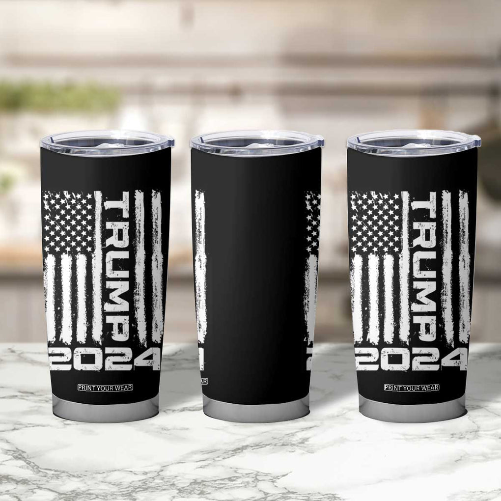 American President Election Tumbler Cup Trump 2024 American Flag TB10