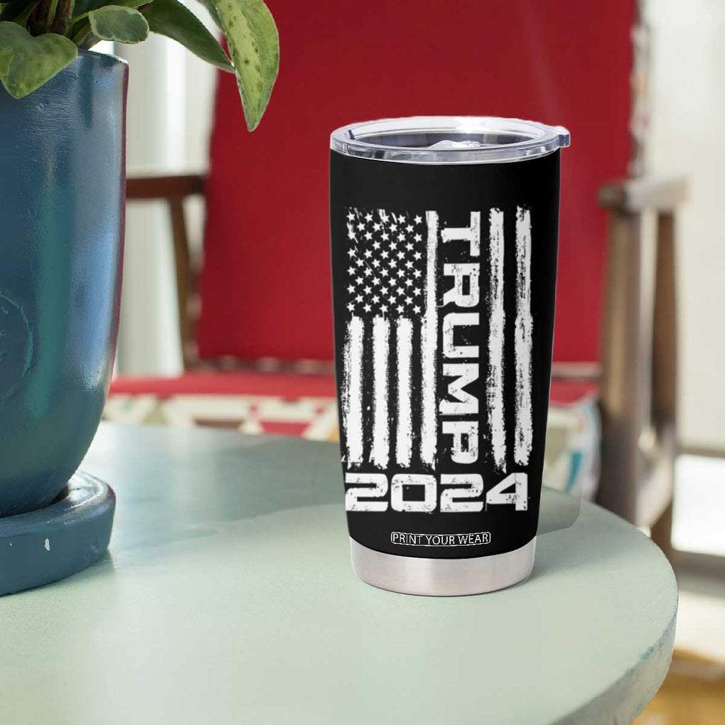 American President Election Tumbler Cup Trump 2024 American Flag TB10
