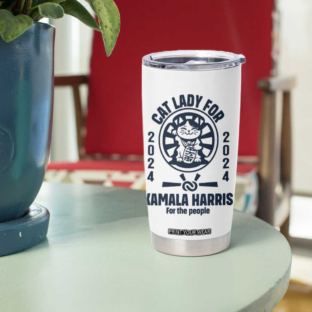 Childless Cat Lady Kamala Tumbler Cup Harris For The People President 2024 Feminist Womens Power TB10