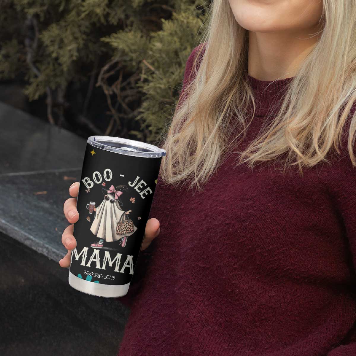 Boo Jee Ghost Tumbler Cup Spooky Season Mom Mama Halloween Gift TB10
