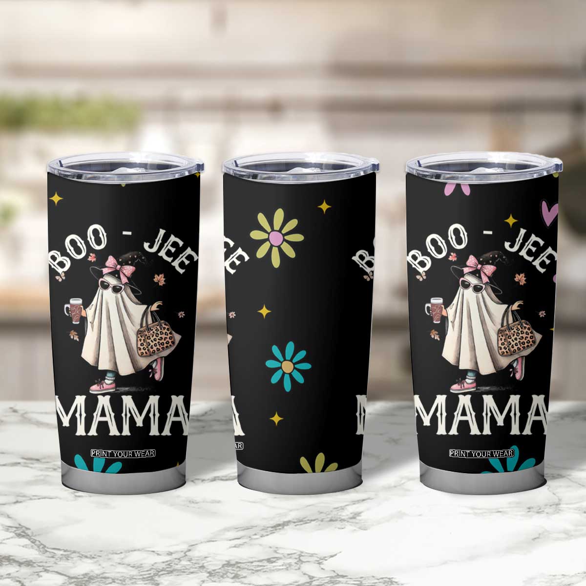 Boo Jee Ghost Tumbler Cup Spooky Season Mom Mama Halloween Gift TB10