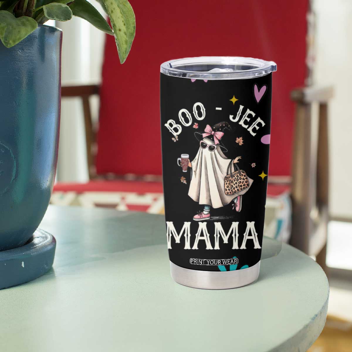 Boo Jee Ghost Tumbler Cup Spooky Season Mom Mama Halloween Gift TB10
