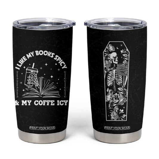 Book And Coffee Lovers Tumbler Cup Book Club Bookish Gifts for Reader Teacher Halloween Cup TB10
