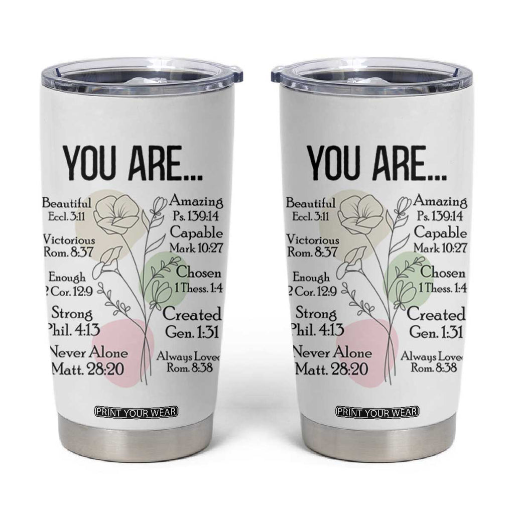 Christian Tumbler Cup Religious Self Care Inspiration Gifts Inspirational Scripture Cup with Bible Verse TB10