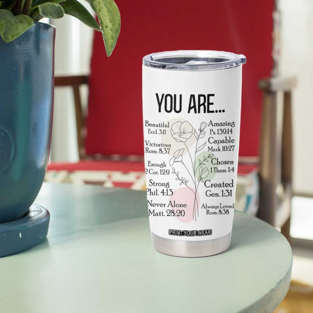 Christian Tumbler Cup Religious Self Care Inspiration Gifts Inspirational Scripture Cup with Bible Verse TB10