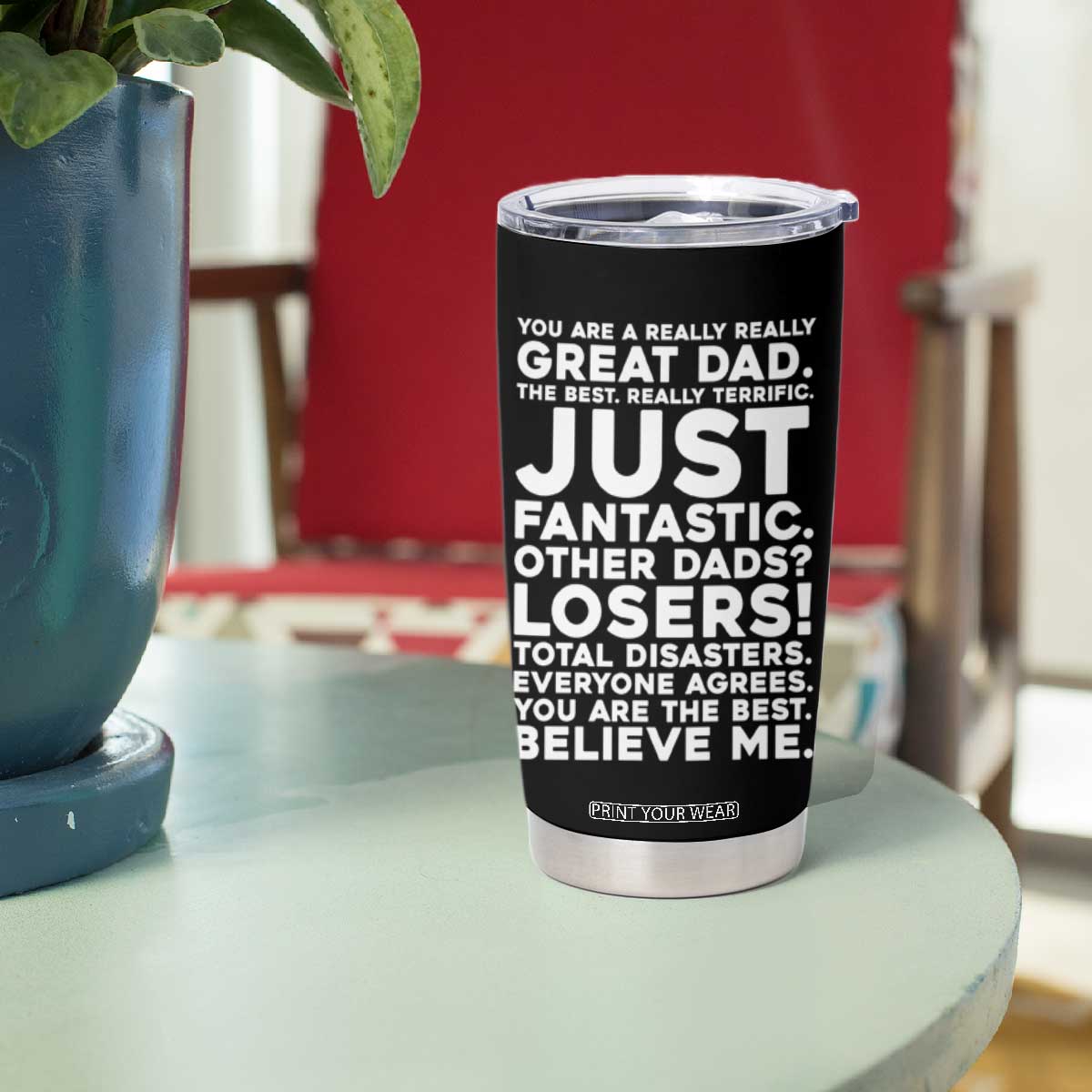 Christmas Gifts for Dad Tumbler Cup Best Dad Ever American US Flag Father's Day TB10