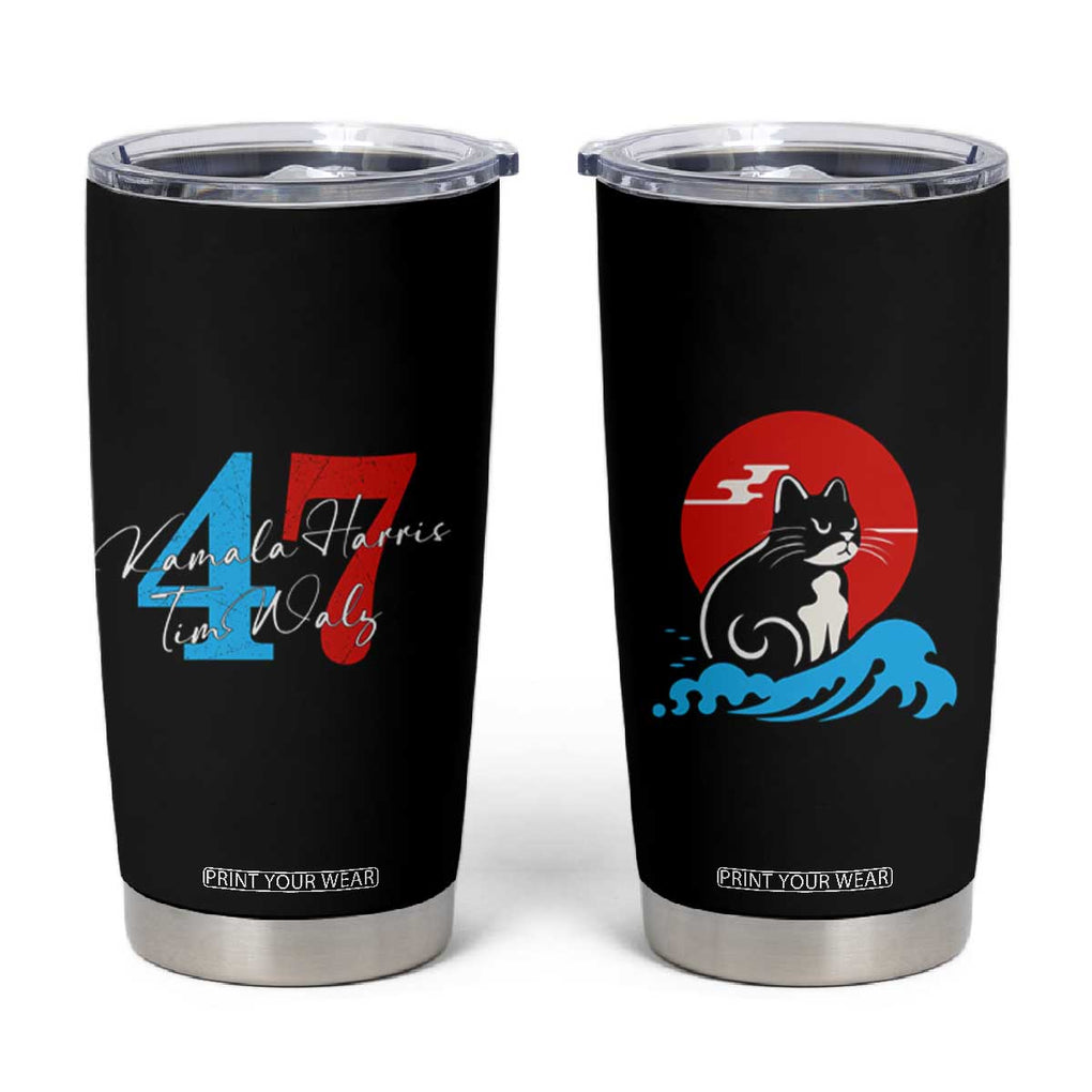 2024 President Kamala Harris Tim Walz Tumbler Cup Funny Cat Ladies for Kamala TB10
