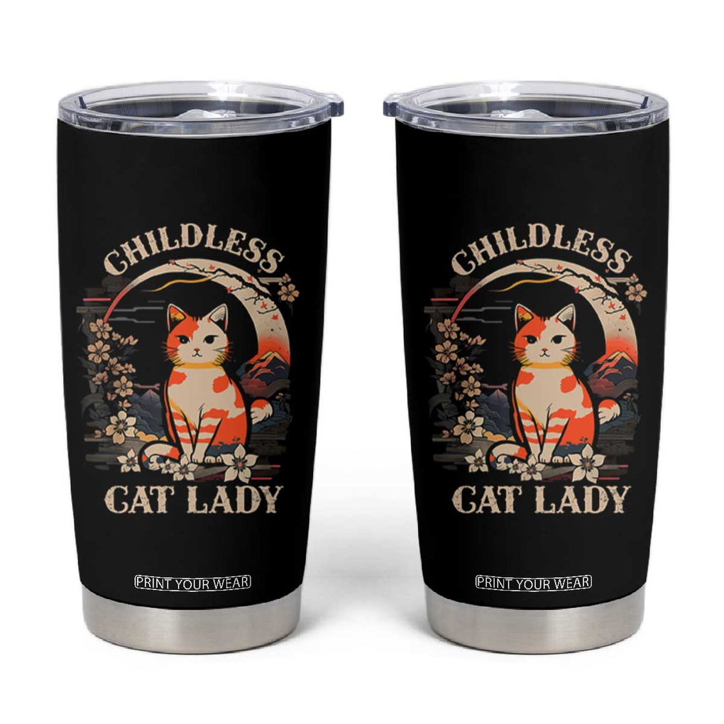 Childless Cat Lady for Kamala Harris 2024 Election Tumbler Cup Madam President Kawaii Anime Japanese TB10
