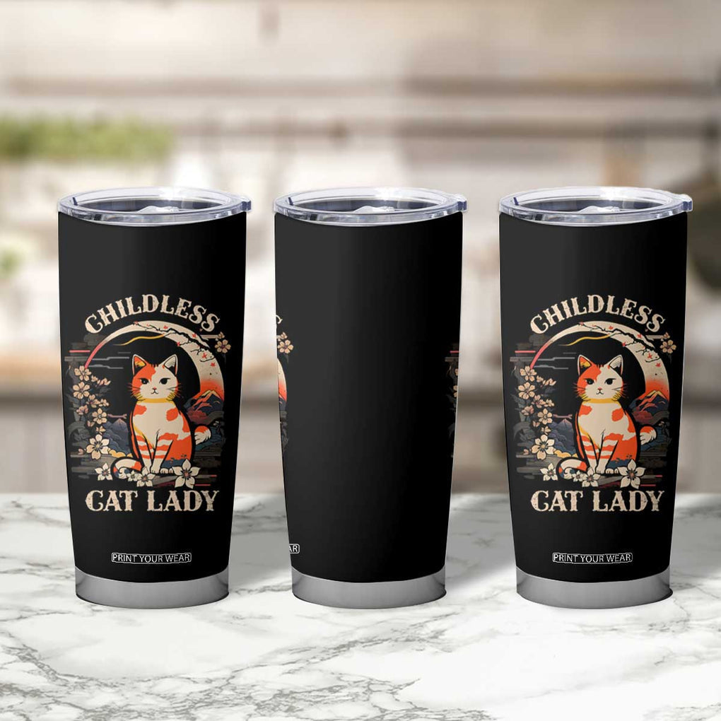 Childless Cat Lady for Kamala Harris 2024 Election Tumbler Cup Madam President Kawaii Anime Japanese TB10