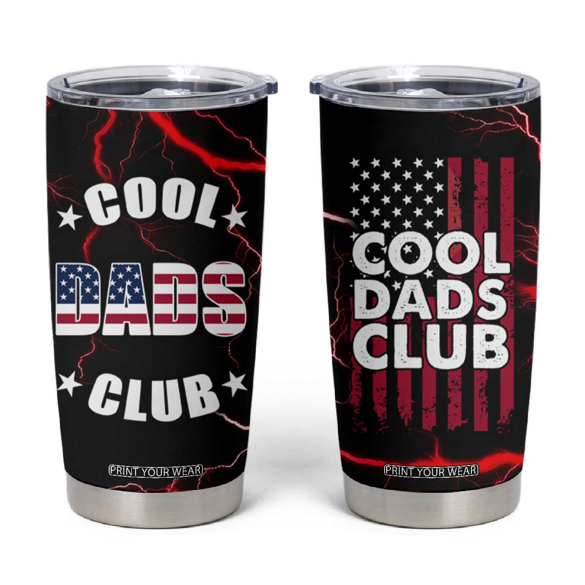 Christmas Gifts for Dad Tumbler Cup Cool Dads Club Father's Day American Flag TB10