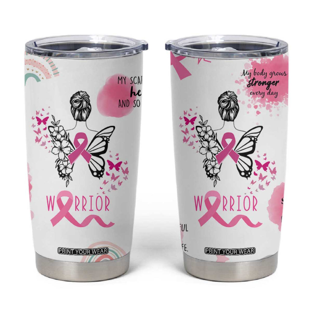 Breast Cancer Survivor Tumbler Cup With Inspirational Words Get Well Soon Gifts TB10