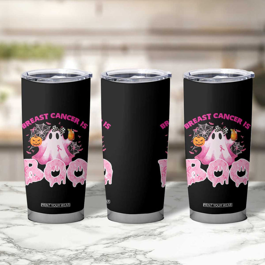 Breast Cancer Awareness Tumbler Cup Pink Ribbon Boojee Halloween Support The Fighters TB10