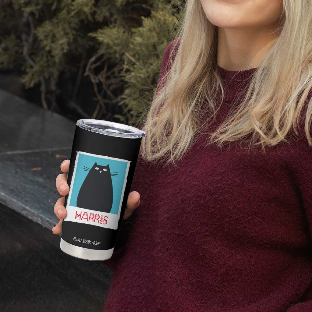 Cat Ladies Vote for Kamala President Tumbler Cup Funny Kitty For Harris 2024 TB10