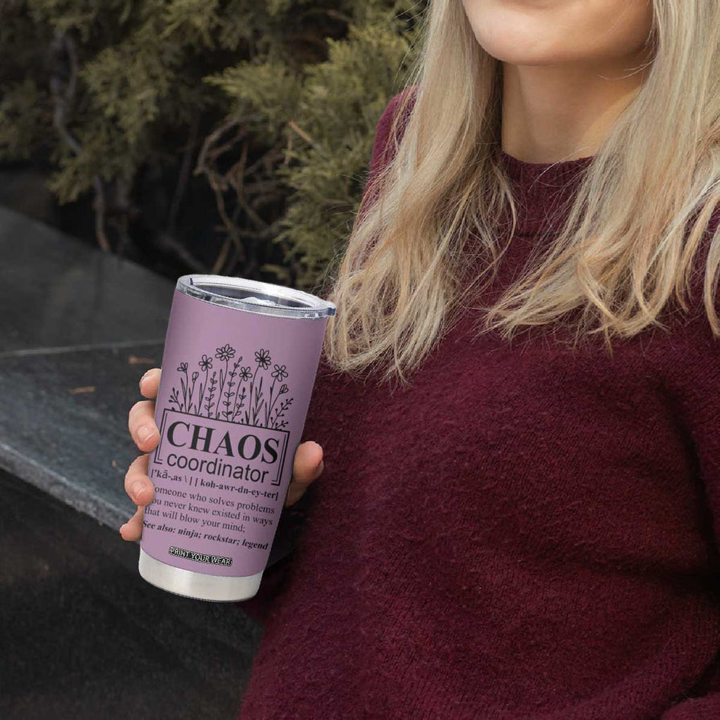 Chaos Coordinator Thank YouGift Tumbler Cup Christmas Gifts for Colleague Coworker Travel Mug Purple TB10