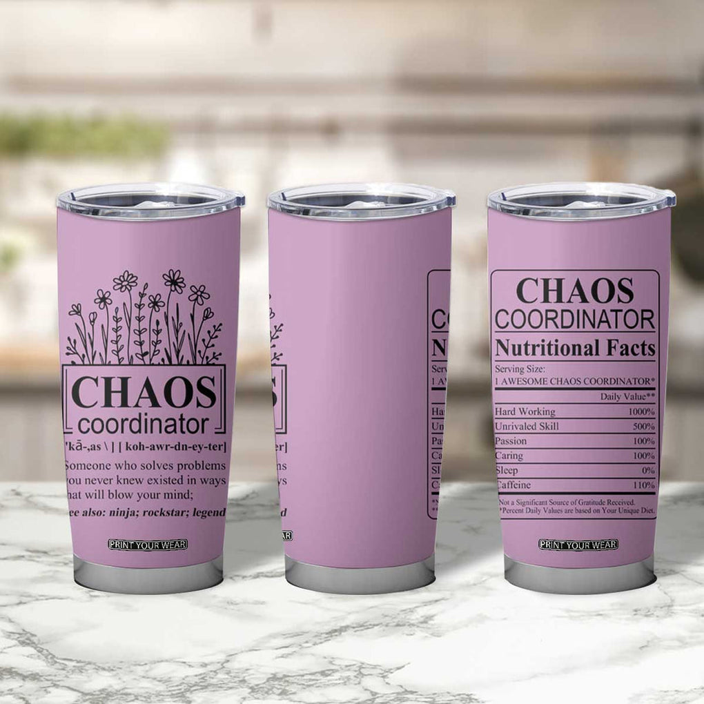 Chaos Coordinator Thank YouGift Tumbler Cup Christmas Gifts for Colleague Coworker Travel Mug Purple TB10