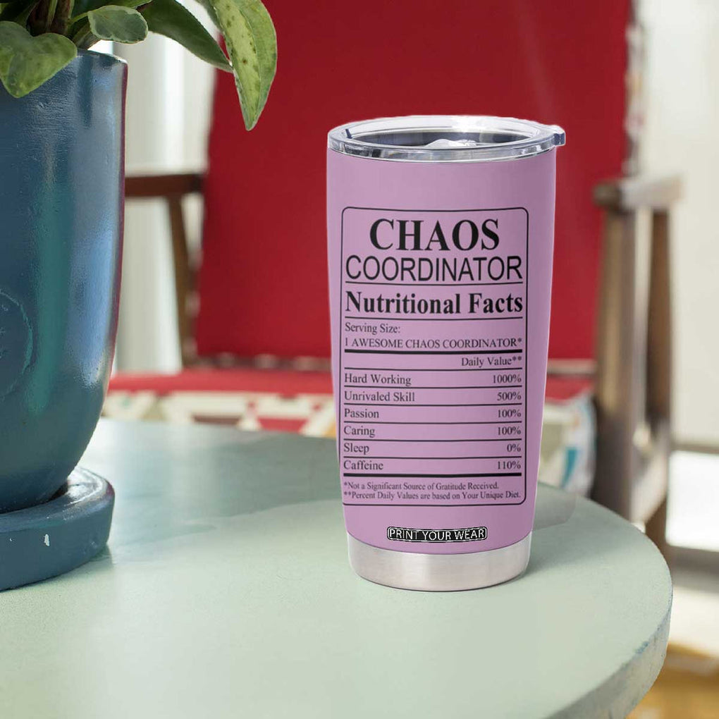 Chaos Coordinator Thank YouGift Tumbler Cup Christmas Gifts for Colleague Coworker Travel Mug Purple TB10