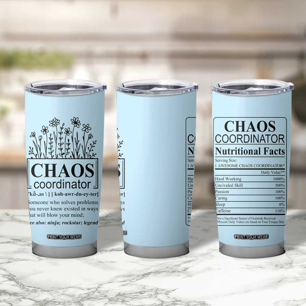 Chaos Coordinator Thank YouGift Tumbler Cup Christmas Gift for Colleague Coworker Travel Mug Blue TB10