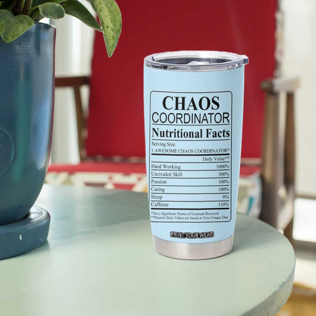 Chaos Coordinator Thank YouGift Tumbler Cup Christmas Gift for Colleague Coworker Travel Mug Blue TB10