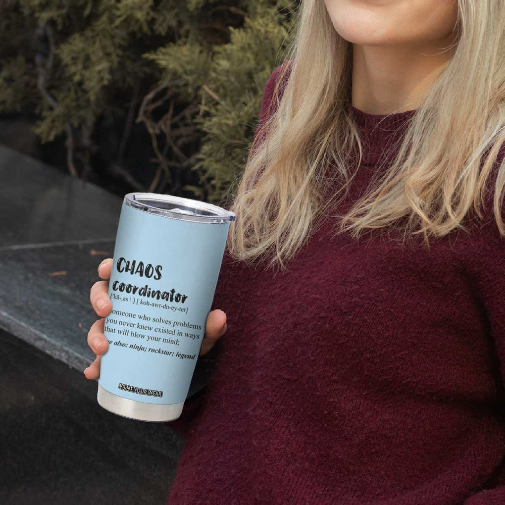 Chaos Coordinator Tumbler Cup Christmas Gifts for Colleague Coworker Travel Mug Thank You Gift Blue TB10