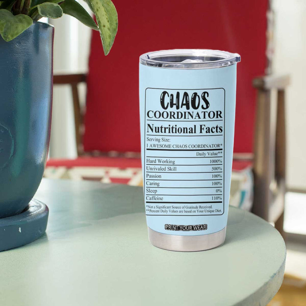 Chaos Coordinator Tumbler Cup Christmas Gifts for Colleague Coworker Travel Mug Thank You Gift Blue TB10