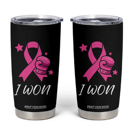 Breast Cancer Awareness Tumbler Cup Pink Ribbon Support The Fighters TB10