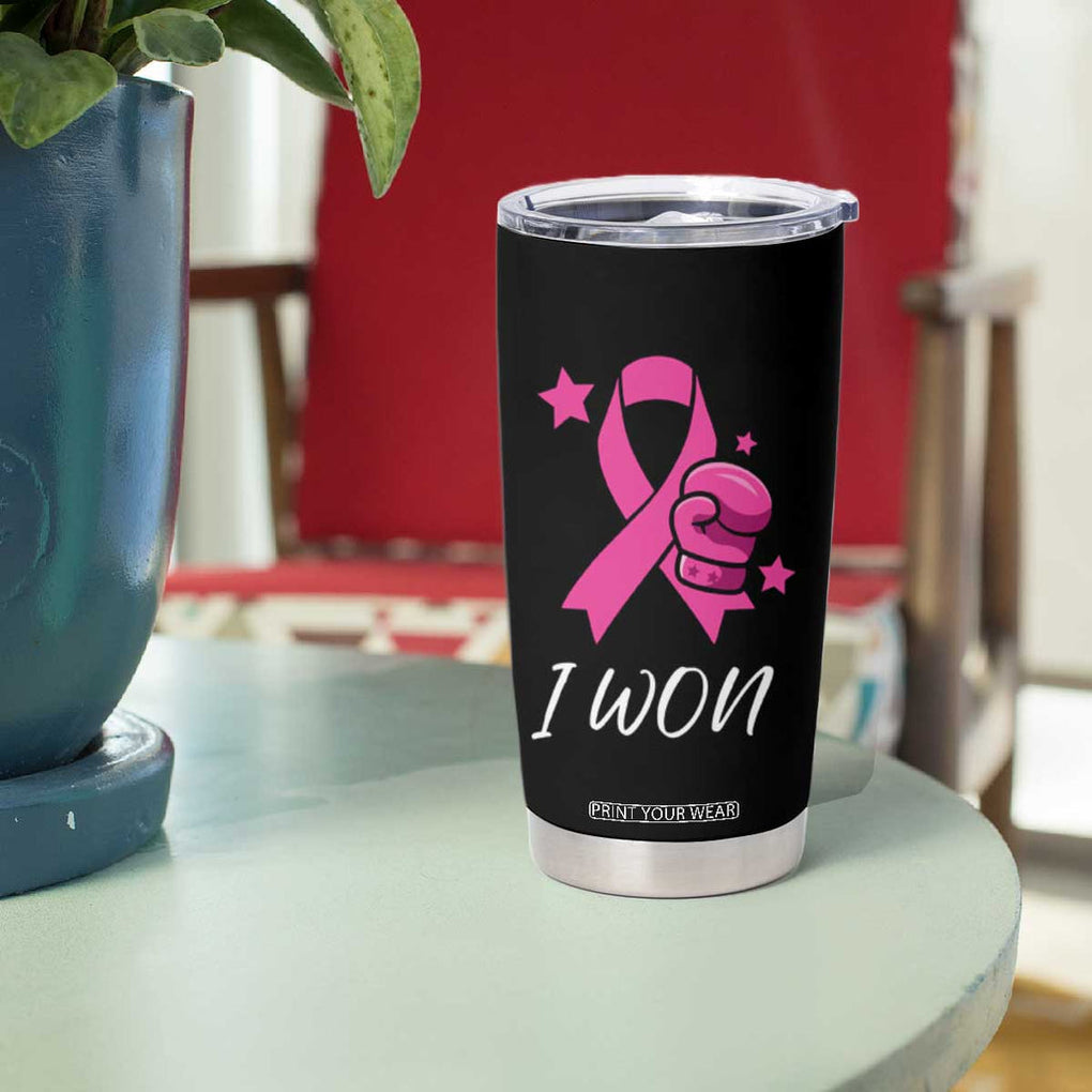 Breast Cancer Awareness Tumbler Cup Pink Ribbon Support The Fighters TB10