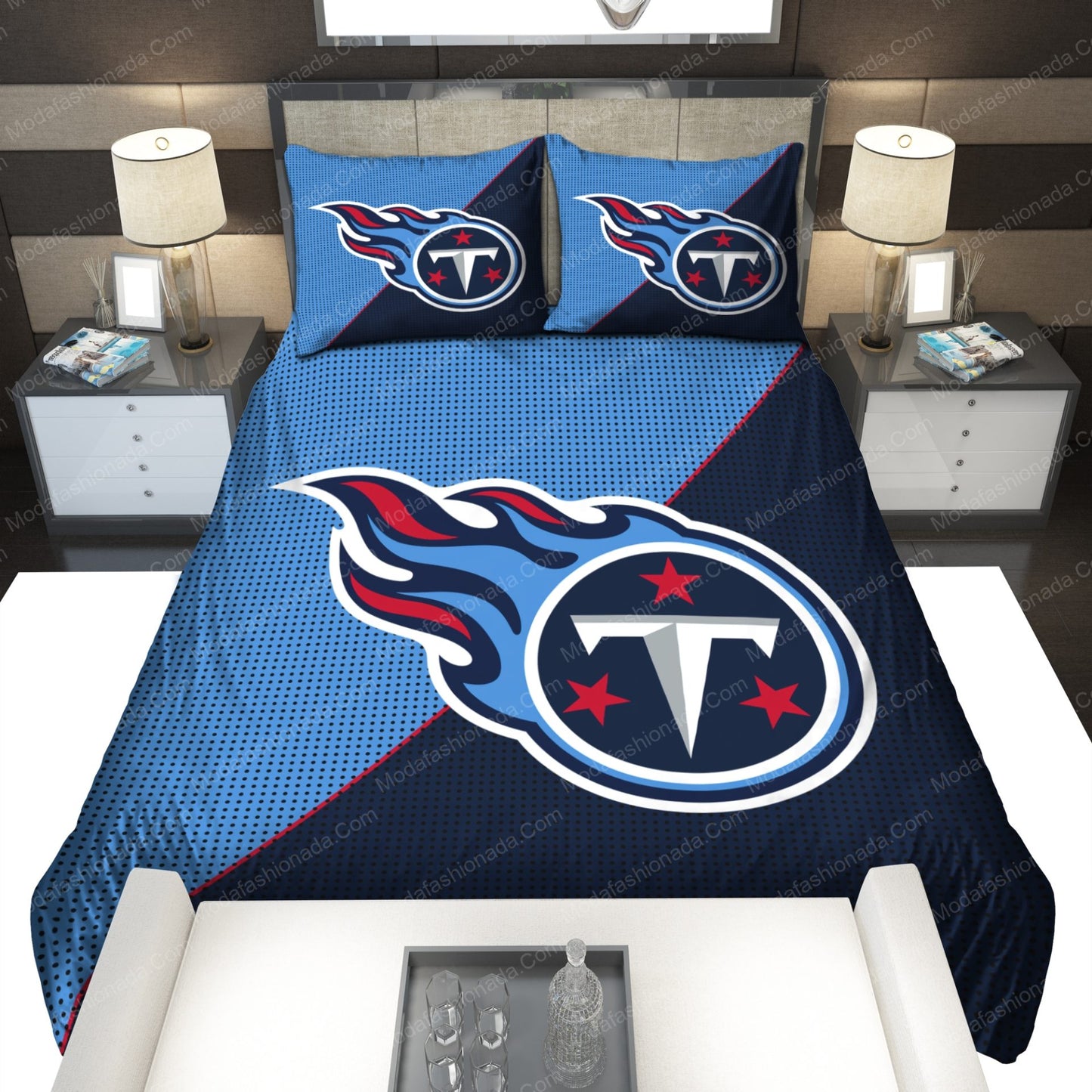 NFL Tennessee Titans Navy Blue Bedding Set
