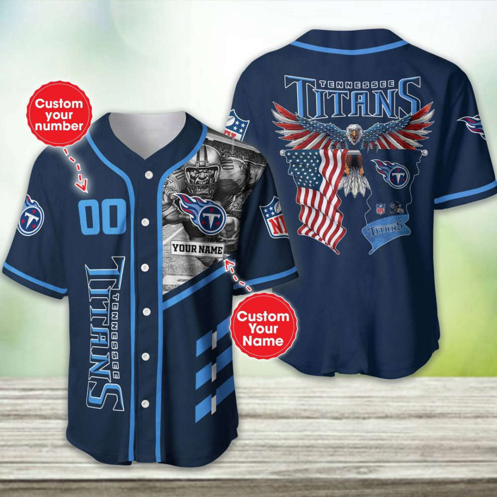 Tennessee Titans Personalized Baseball Jersey - lylyprint.com