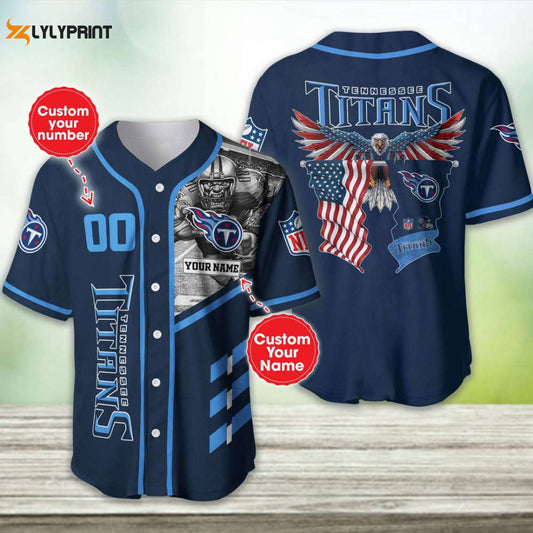 Tennessee Titans Personalized Baseball Jersey - lylyprint.com