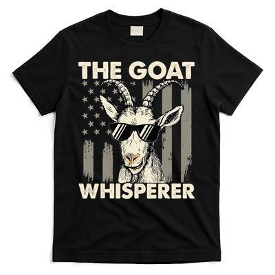 The Goat Whisperer - USA American Flag Farm Animal Lover T-Shirt