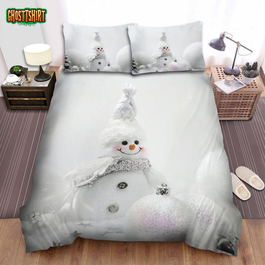 The Christmas Art, Snowman And Seed Of Christmas Tree Bed Sheets Spread Duvet Cover Bedding Set