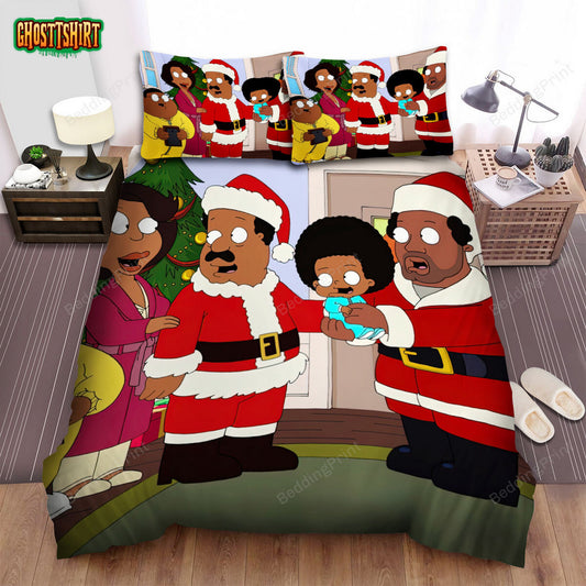 The Cleveland Show Characters On Christmas Day Bed Sheets Spread Duvet Cover Bedding Set