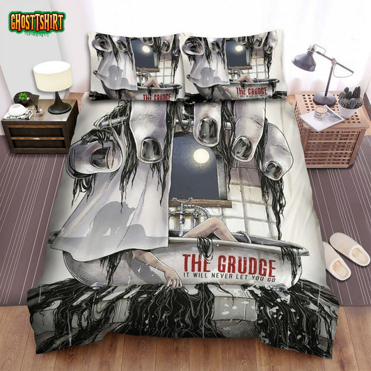 The Grudge (2020) Poster Bed Sheets Spread Comforter Duvet Cover Bedding Set