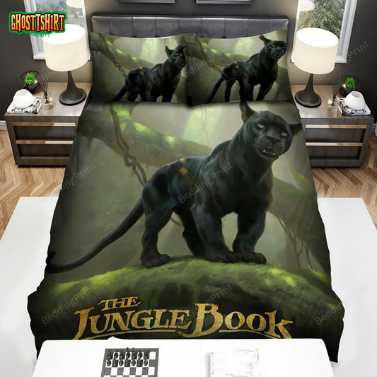 The Jungle Book (2016) Bagheera Poster 2 Bed Sheets Duvet Cover Bedding Set