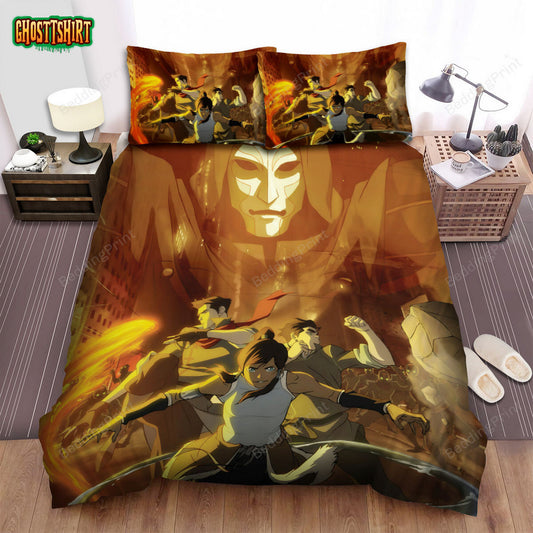 The Legend Of Korra (2012–2014) Great War Movie Poster Bed Sheets Duvet Cover Bedding Set