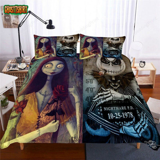 The Nightmare Before Christmas Couple Duvet Cover Bedding Set