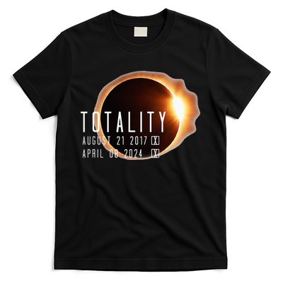 Twice in a Lifetime Totality Solar Eclipse 2017 & 2024 T-Shirt