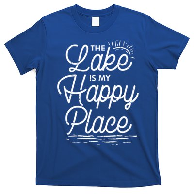 The Lake Is My Happy Place Funny Summer Camp Vacation Gift T-Shirt