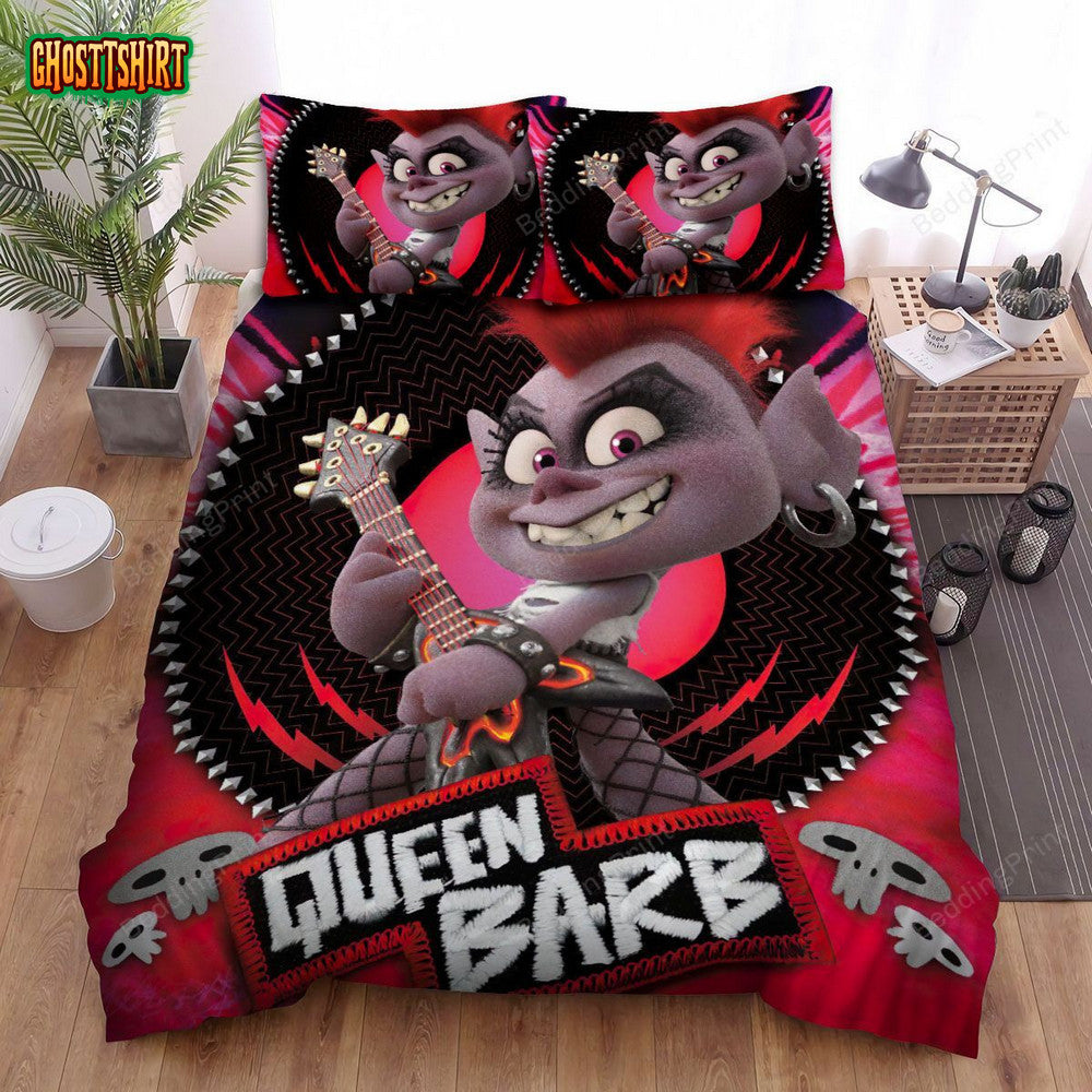Trolls Queen Barb Respect The Rock Bed Sheets Duvet Cover Bedding Set
