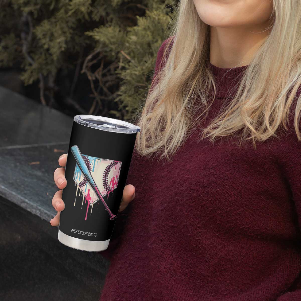 Baseball Home Plate Drip With Sprinkles Tumbler Cup TS02