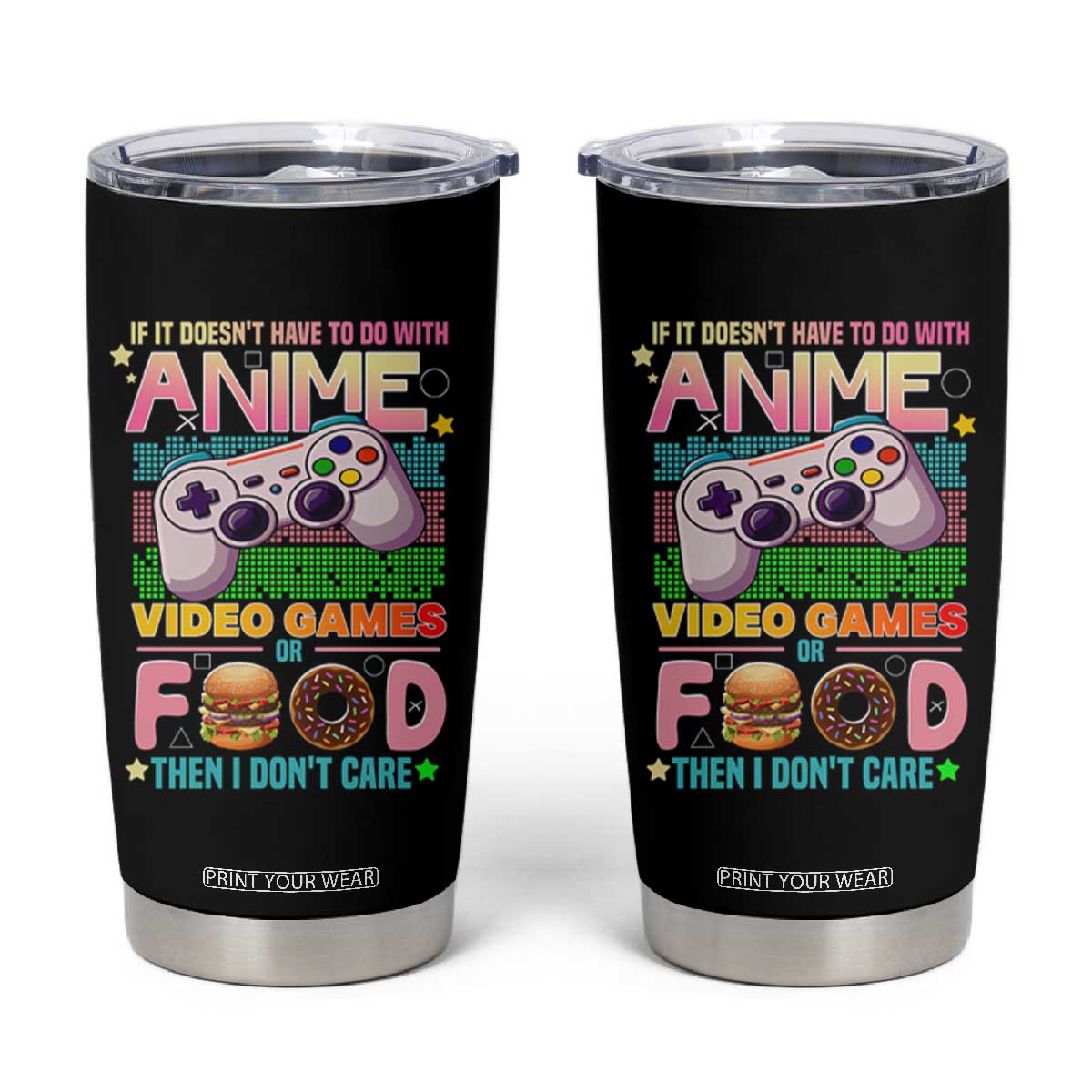 Anime Video Games Food Tumbler Cup Japan Kawaii Gamer Otaku Aesthetic TS02